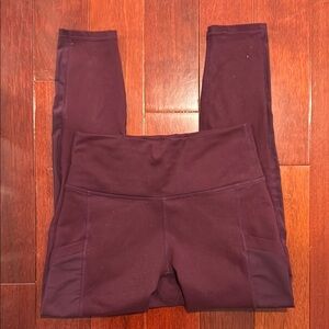 Fabletics Powerhold Maroon Leggings